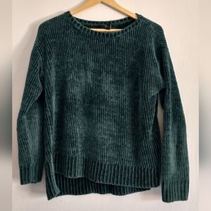 90's Y2K Jones New York Emerald Green Crew Neck Oversized Sweater Small
